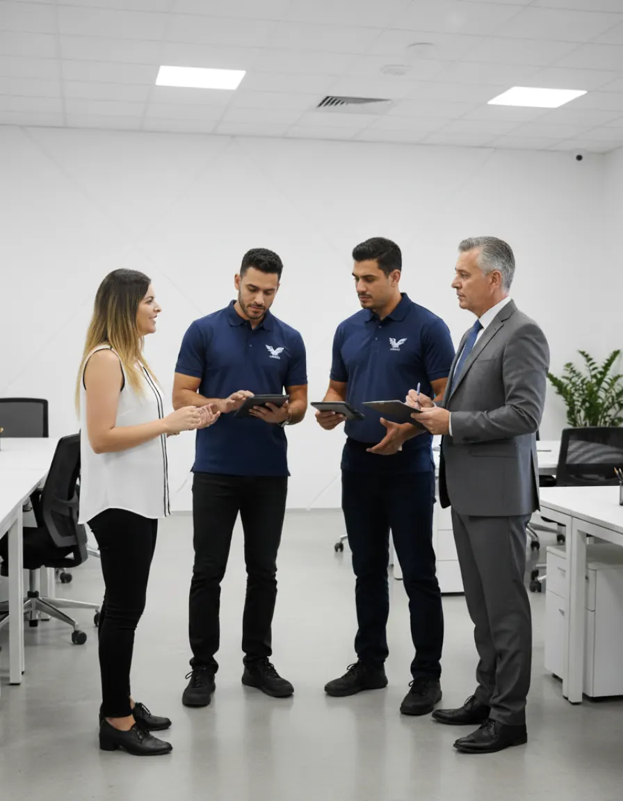 lawyer talks to owner and contractors